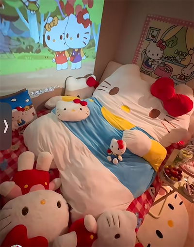 kpsオリジナル ハローキティ マットレス ベッド クッション 2m 日本未