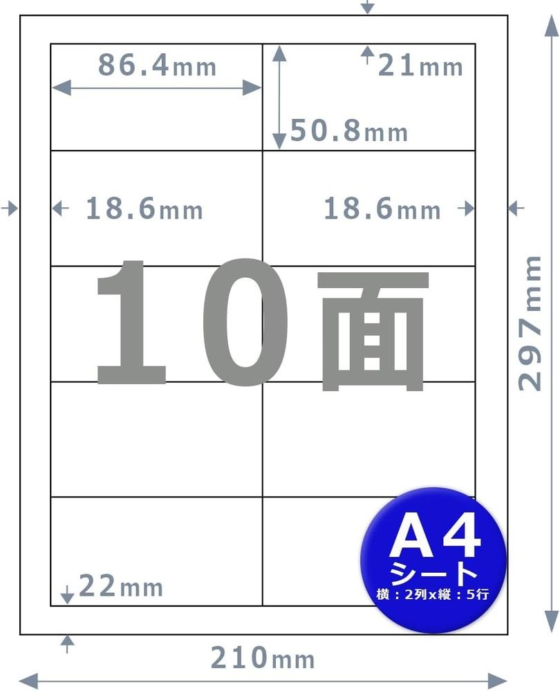 （まとめ買い）G&G ラベルシール ラベル用紙 強粘着 A4 10面 100枚入 NSL10 [x3]