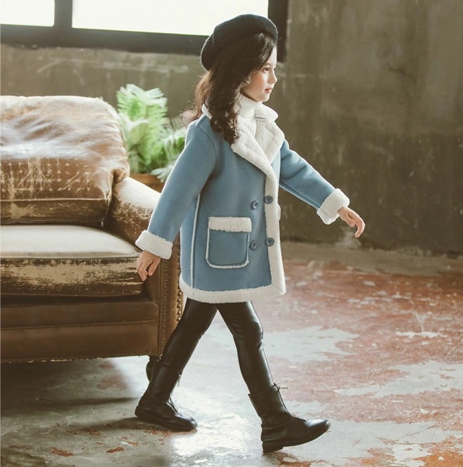 【即納】韓国子供服 コート アウター 冬服 女の子 長袖 切り替え 裏起毛 モコモコ子供コート アウトドア おしゃれ 子ども服 ゆったり 厚手 防寒 カジュアル キッズ お出かけ 可愛い ジュニア服