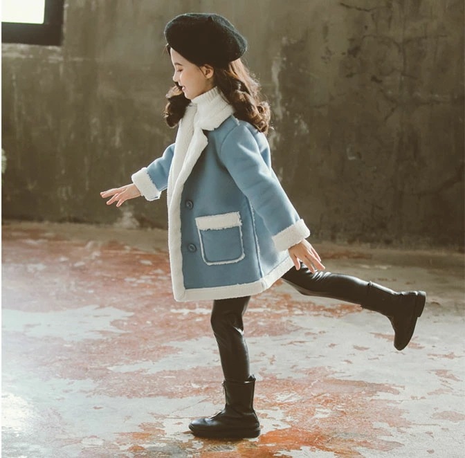 【即納】韓国子供服 コート アウター 冬服 女の子 長袖 切り替え 裏起毛 モコモコ子供コート アウトドア おしゃれ 子ども服 ゆったり 厚手 防寒 カジュアル キッズ お出かけ 可愛い ジュニア服