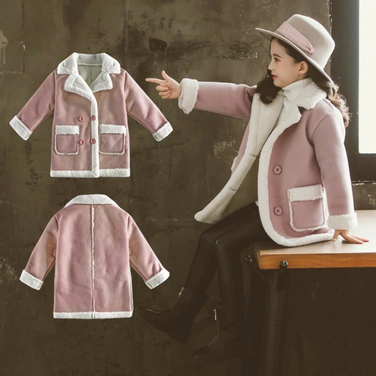 【即納】韓国子供服 コート アウター 冬服 女の子 長袖 切り替え 裏起毛 モコモコ子供コート アウトドア おしゃれ 子ども服 ゆったり 厚手 防寒 カジュアル キッズ お出かけ 可愛い ジュニア服
