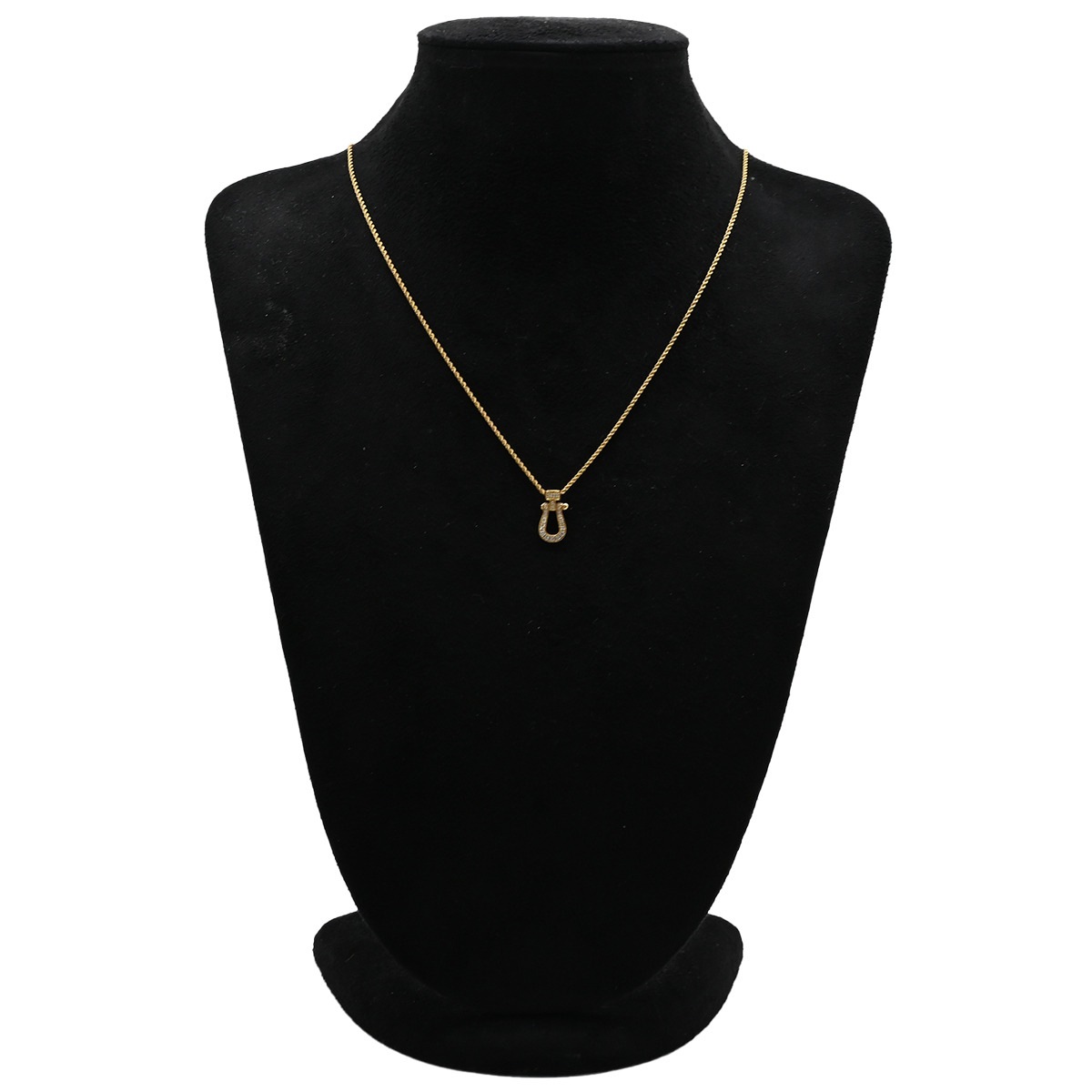 フレッド FRED ネックレス フォース10 ミディアムモデル チェーンセット K18YG ダイヤモンド イエローゴールド Au750 18K 18金 ダイヤ サテンコード 3B0201 7B023