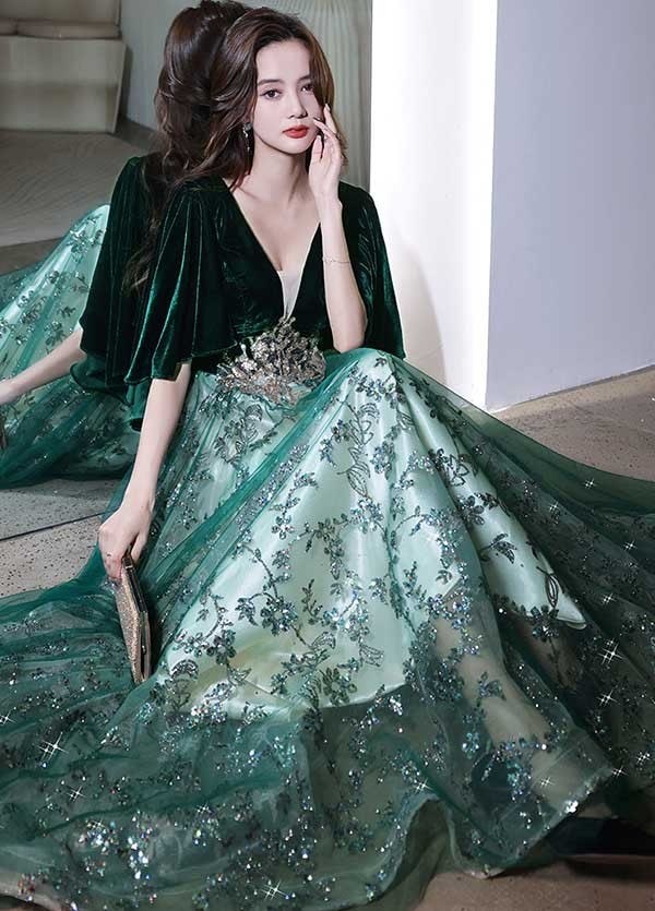 HOT!!!ドレス 大人 ピアノ 発表会 ロングドレス 演奏会 結婚式 母親 ドレス ピアノ発表会 袖付き ロング キラキラ 袖あり ポワン袖 カシュクール 大きいサイズ 5L 体型カバー 謝恩会 卒 HOT!!!ドレス 大人 ピアノ 発表会 ロングドレス 演奏会 結婚式 母親 ドレス ピアノ発表会 袖付き ロング キラキラ 袖あり ポワン袖 カシュクール 大きいサイズ 5L 体型カバー 謝恩会 卒