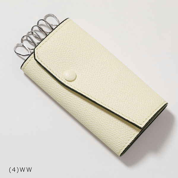 Valextra 　ヴァレクストラ　キーケース　レザー　4連 Qoo10] Valextra ヴァレクストラ キーケ