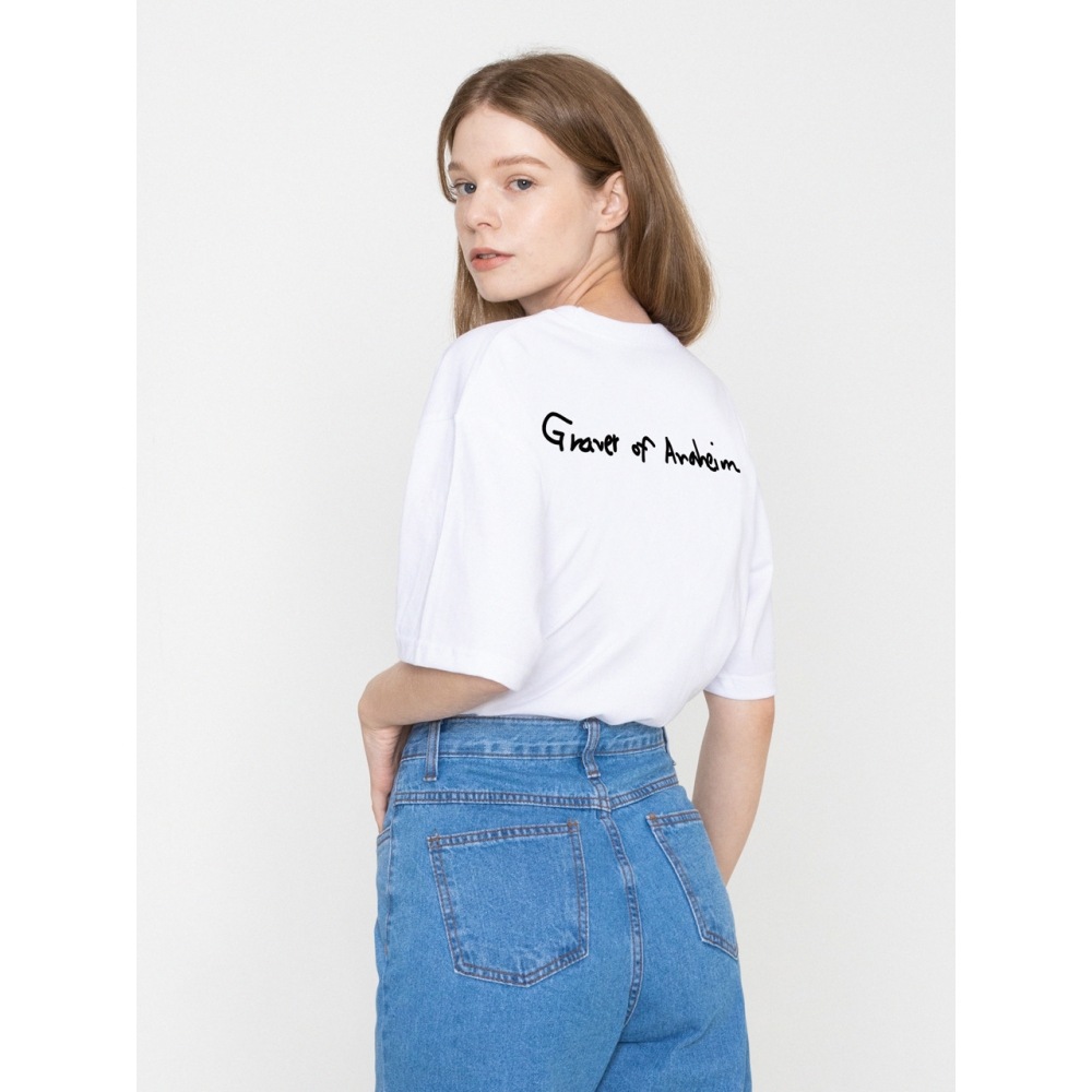 GRAVER パピーワークバッグロゴショートスリーブ T シャツホワイト