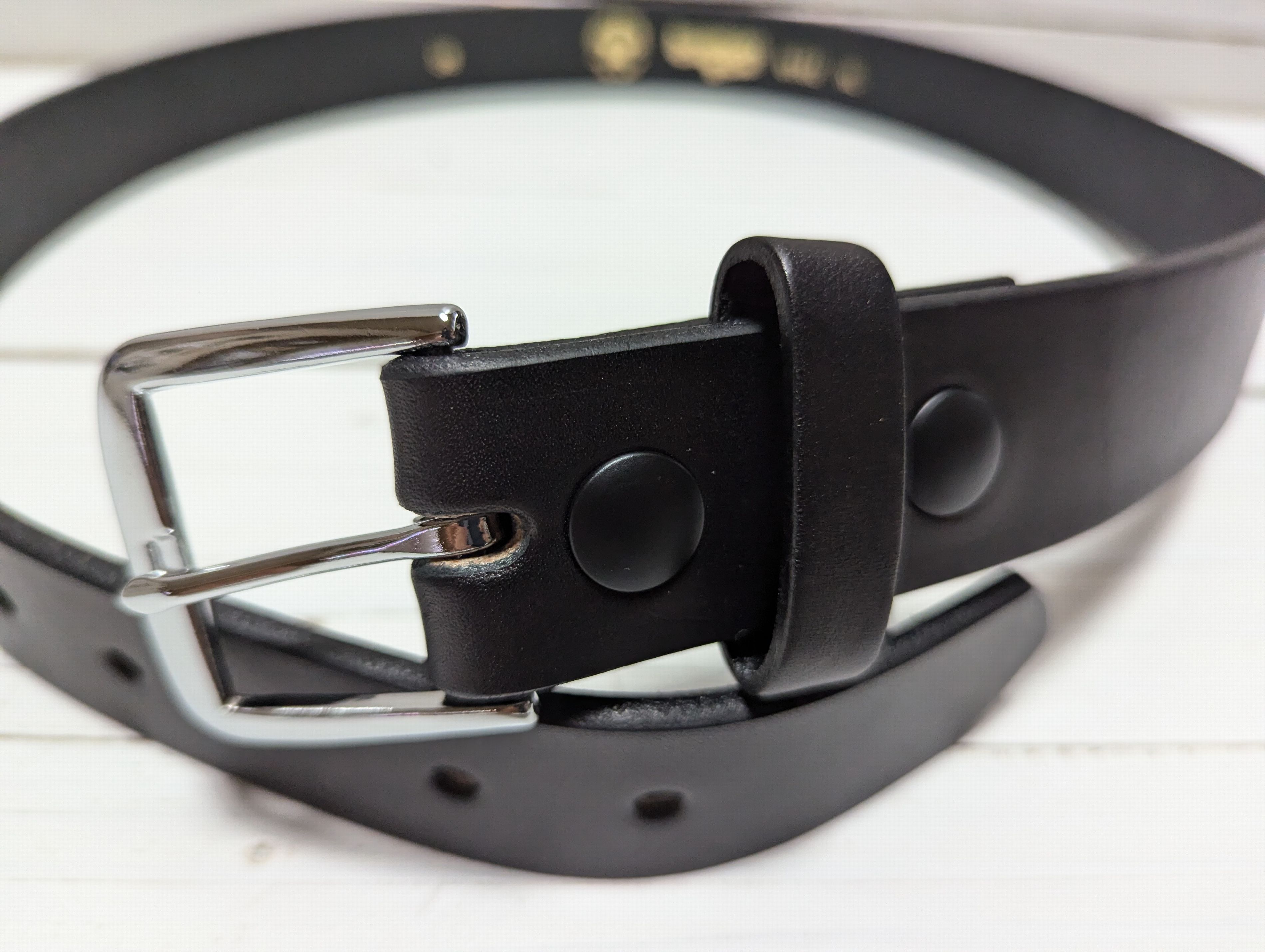 ボストンレザー アメリカ製 本革製 レザー ベルト 黒 ブラック メンズ BOSTON LEATHER BELT BLACK 005