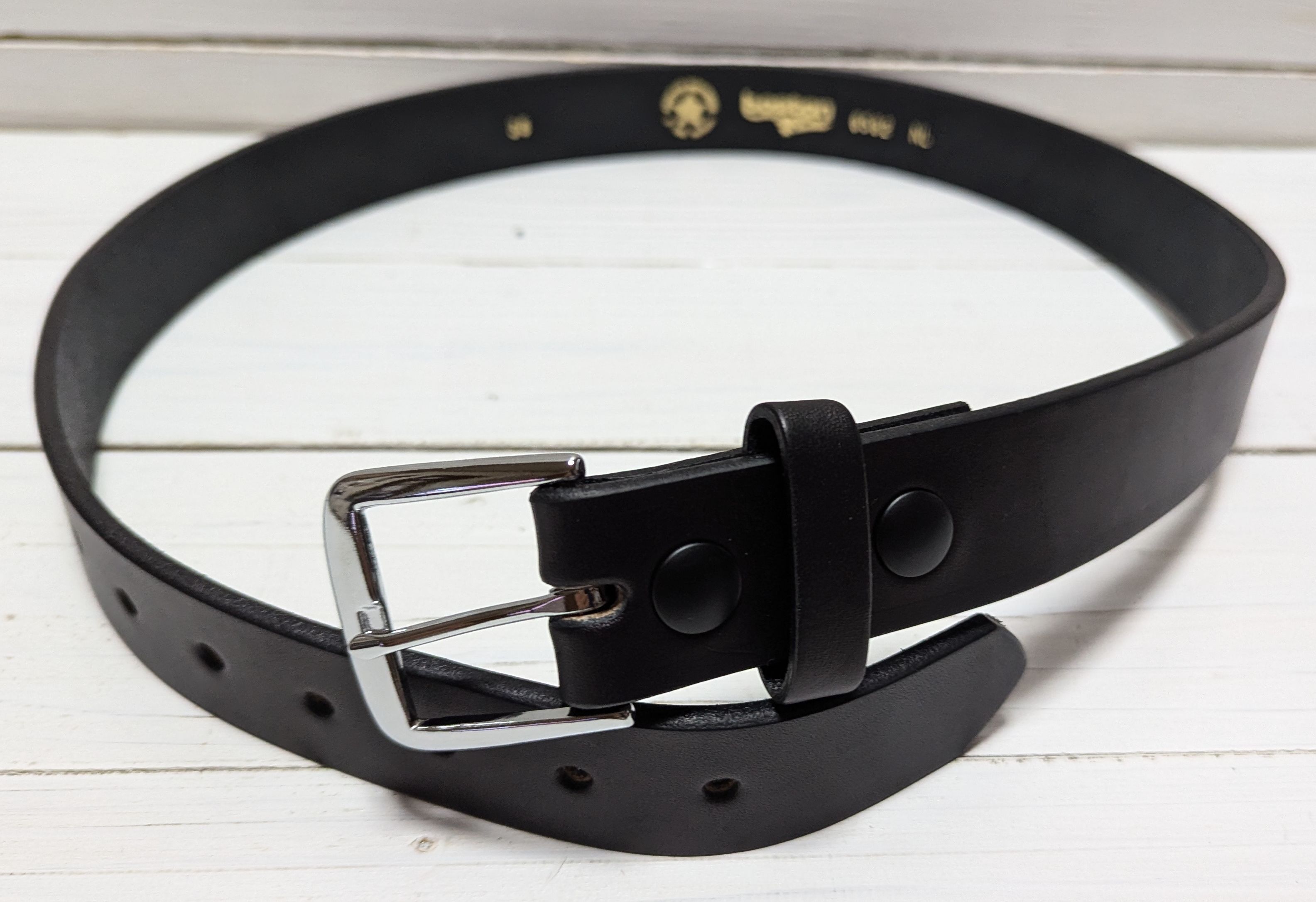 ボストンレザー アメリカ製 本革製 レザー ベルト 黒 ブラック メンズ BOSTON LEATHER BELT BLACK 005