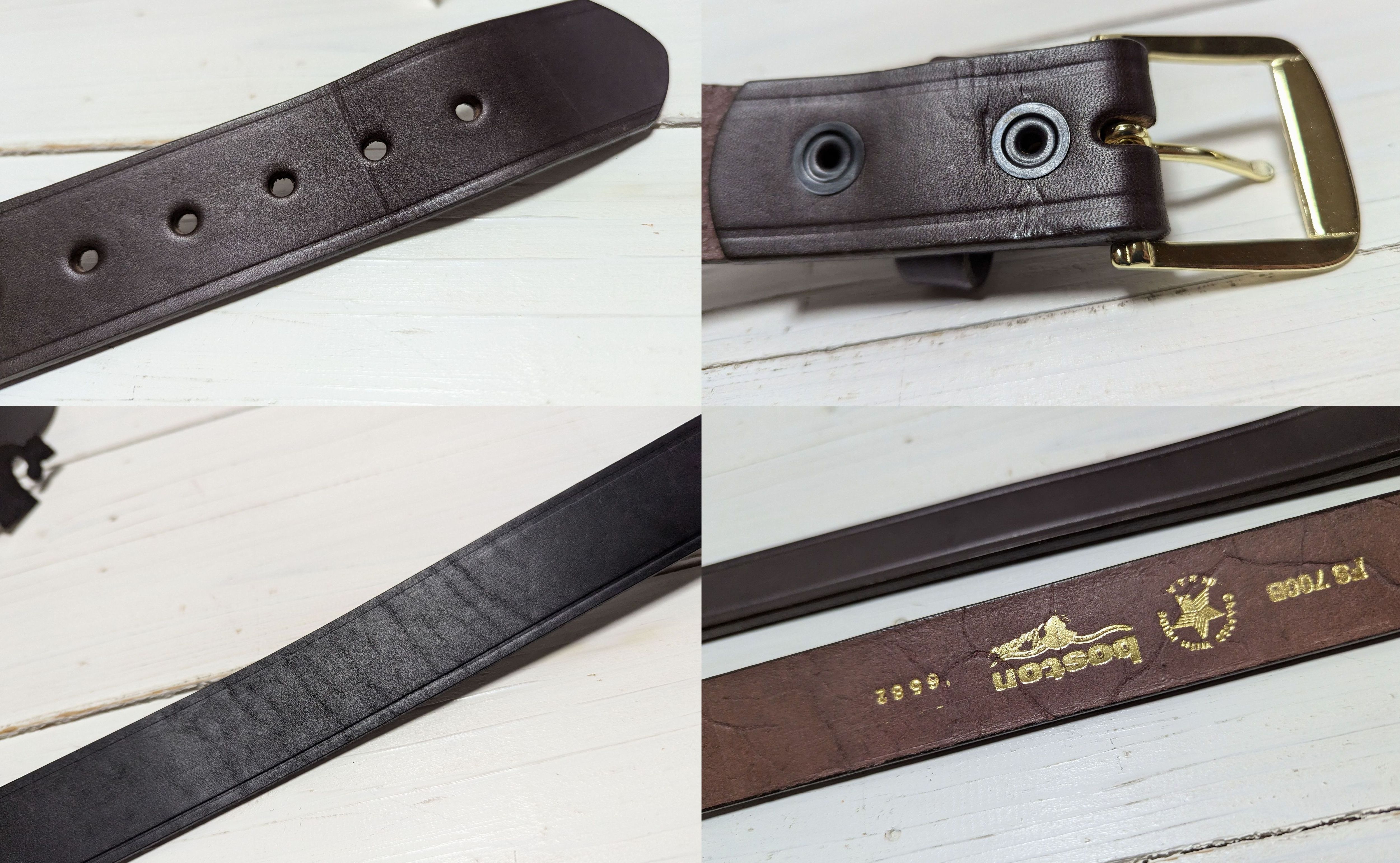 ボストンレザー アメリカ製 本革製 レザー ベルト 黒 ブラック メンズ BOSTON LEATHER BELT BLACK 005