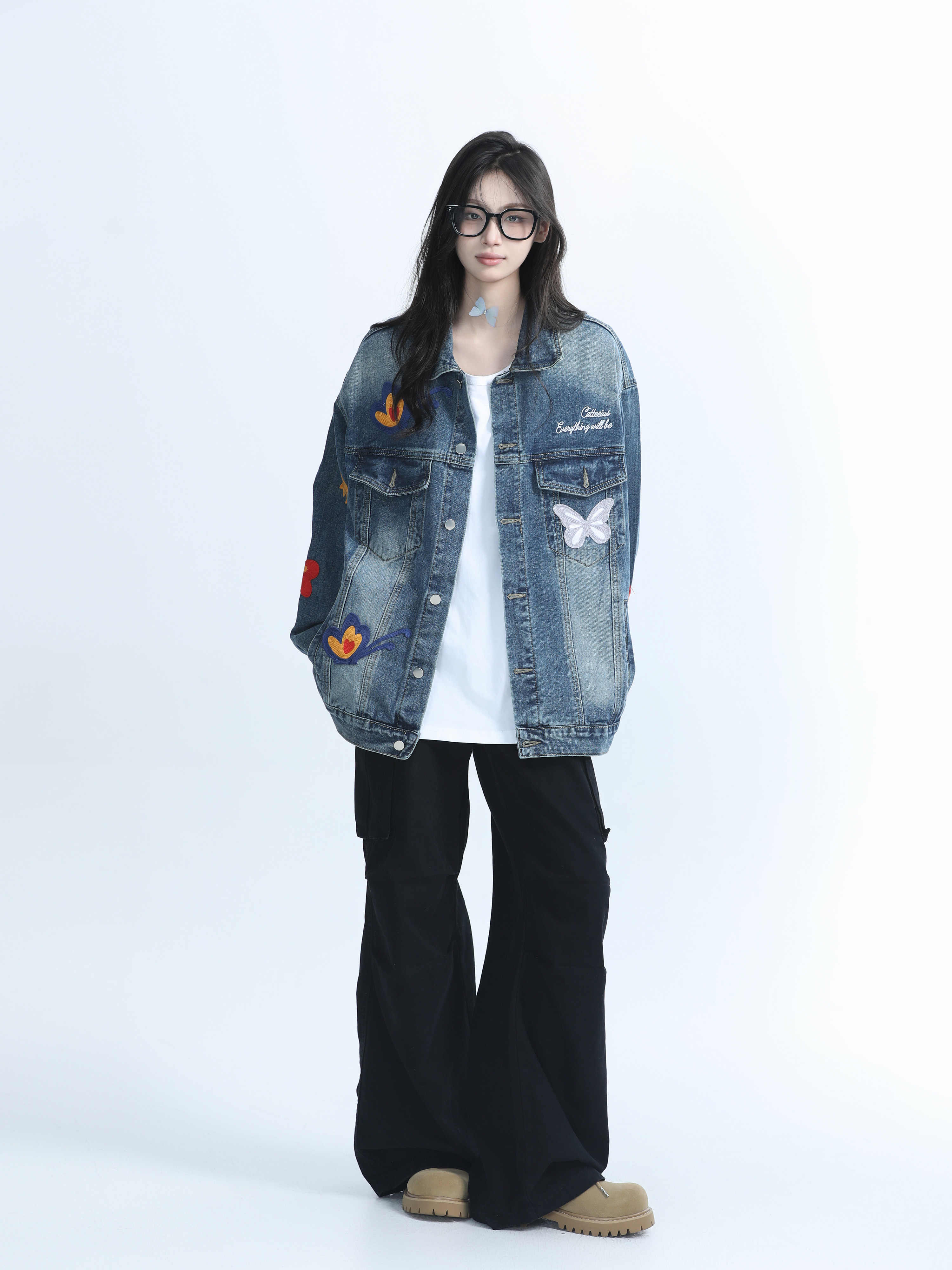 「SHANKONG」【高·品質版】【上品】2025新作 デニムジャケット アウター レトロ ゆったり 韓国ファッション レディーストップス アウター トップス セミロング トップス 34 「SHANKONG」【高·品質版】【上品】2025新作 デニムジャケット アウター レトロ ゆったり 韓国ファッション レディーストップス アウター トップス セミロング トップス 34