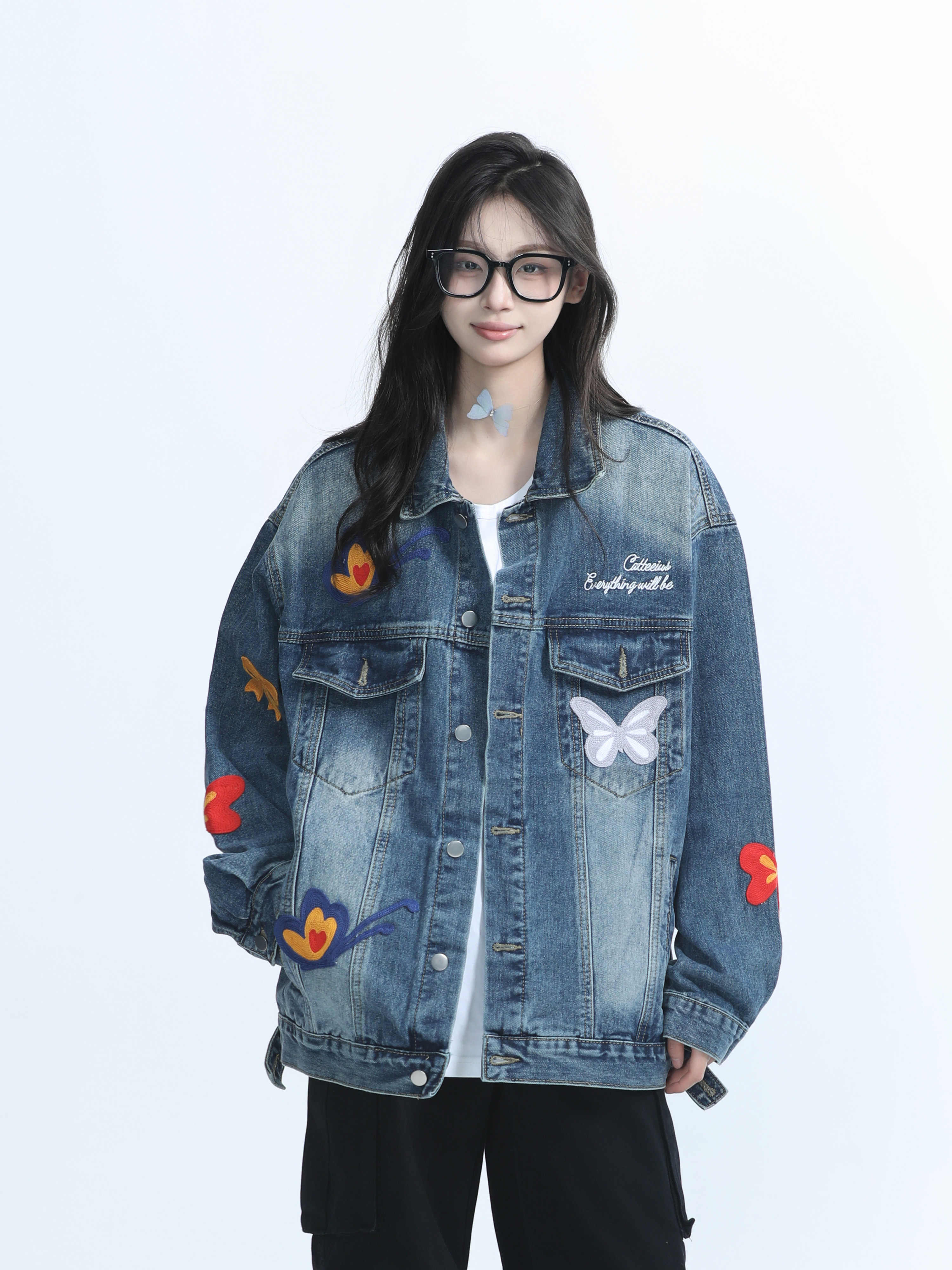 「SHANKONG」【高·品質版】【上品】2025新作 デニムジャケット アウター レトロ ゆったり 韓国ファッション レディーストップス アウター トップス セミロング トップス 34 「SHANKONG」【高·品質版】【上品】2025新作 デニムジャケット アウター レトロ ゆったり 韓国ファッション レディーストップス アウター トップス セミロング トップス 34