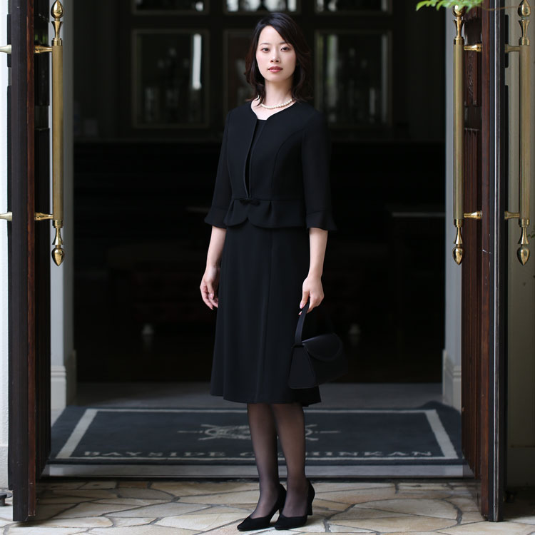 喪服 レディース 礼服 ブラックフォーマル スーツ フォーマル 洗える ワンピース 前開き 卒業式 ロング丈 大きいサイズ 30代 40代 50代 NS-1401V3