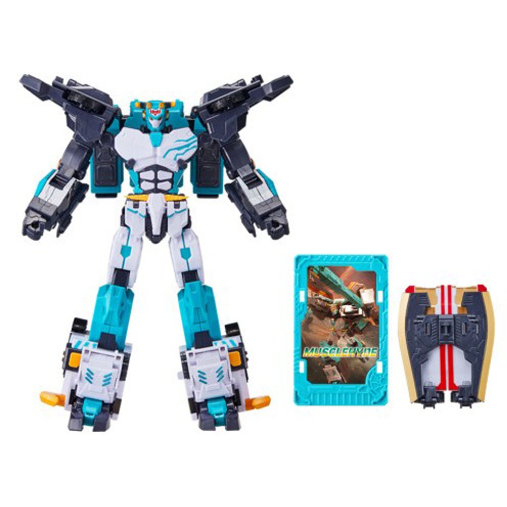 メタルカードボットS マッスルハイド ギガトラックス ブルーカップS レッドブリッツ シエロ 5種セット 変身ロボットカー 4歳以上 韓国玩具 韓国アニメ 正規ライセンス