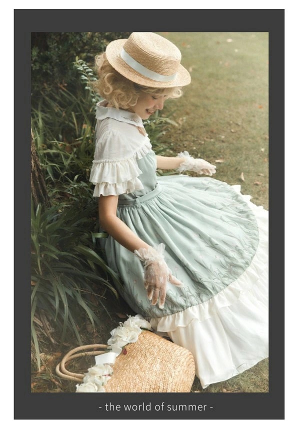 ロリータワンピース リーフ柄 春夏用 ミモレ丈 切り替え ゴスロリ レディース ワンピース Aライン ロリィタファッション フリル レース リボン 半袖 日常着 洋服 コスチューム 衣装 エレガント ロリータワンピース リーフ柄 春夏用 ミモレ丈 切り替え ゴスロリ レディース ワンピース Aライン ロリィタファッション フリル レース リボン 半袖 日常着 洋服 コスチューム 衣装 エレガント