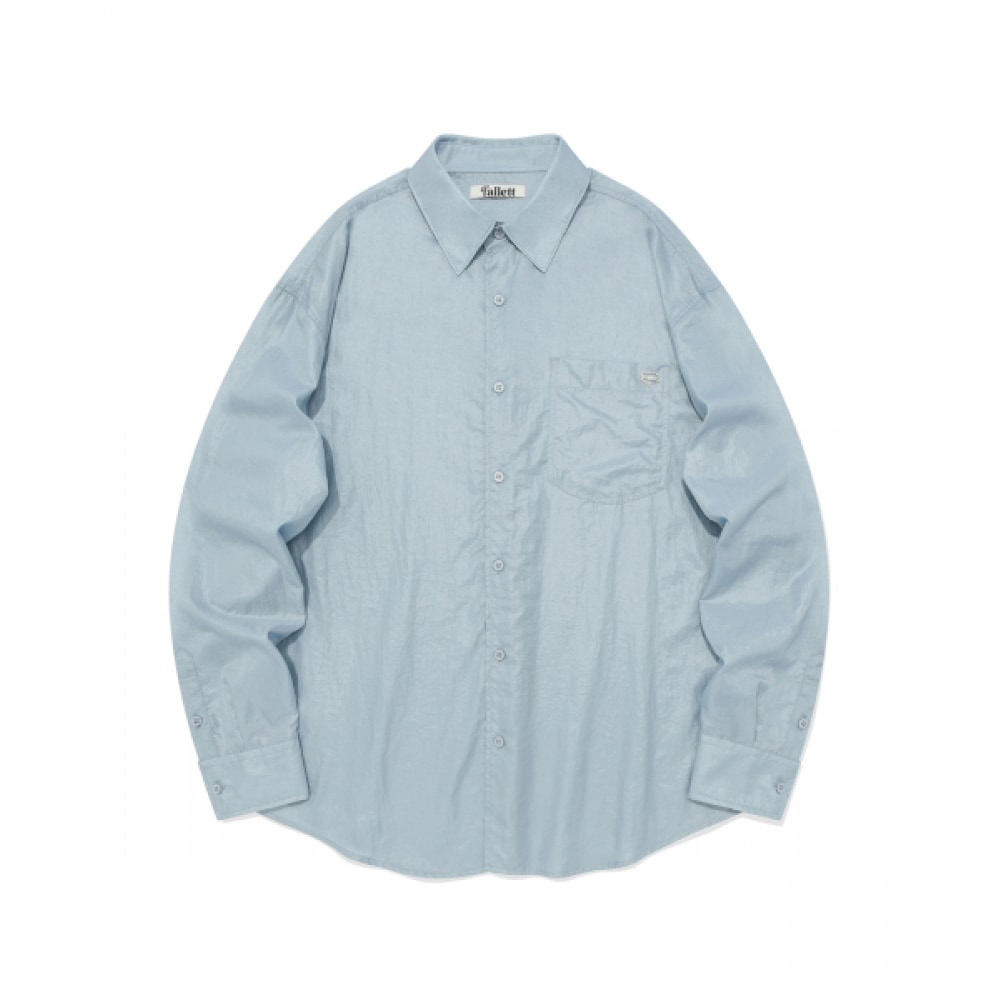 FALLETT ルーズフィットシアーシャツグレイシーブルー