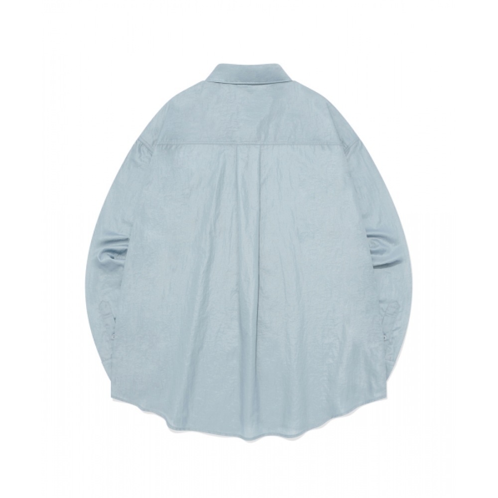 FALLETT ルーズフィットシアーシャツグレイシーブルー