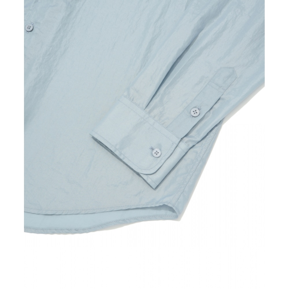 FALLETT ルーズフィットシアーシャツグレイシーブルー