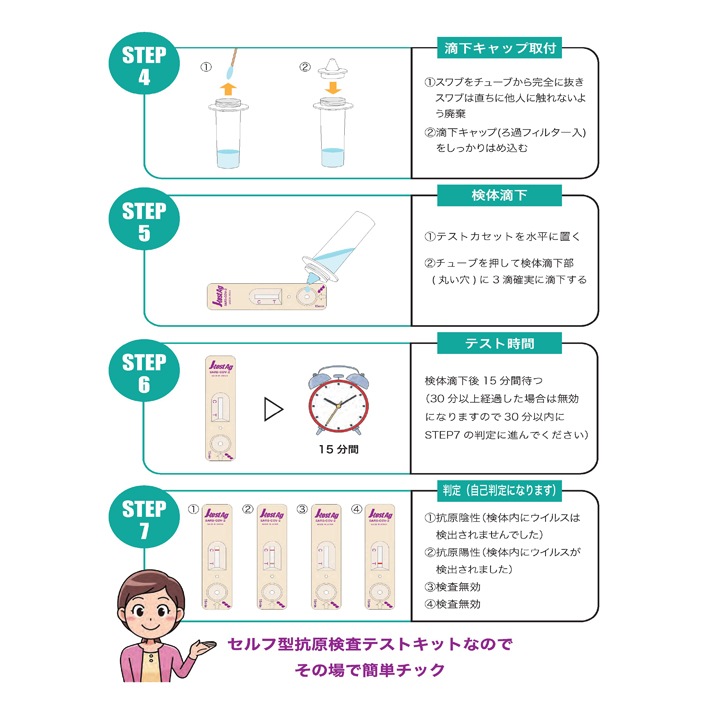 抗原検査キット 5個セット : 日用品雑貨 日本製 爆買い低価