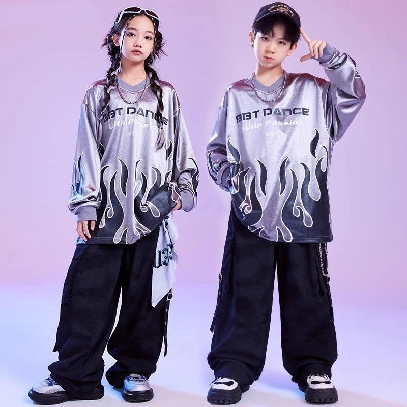 街のダンスの子供のファッション服の男の子のヒップホップの出演服の新型のhiphopのジャズのダンスのスーツのドラムのショーの服装