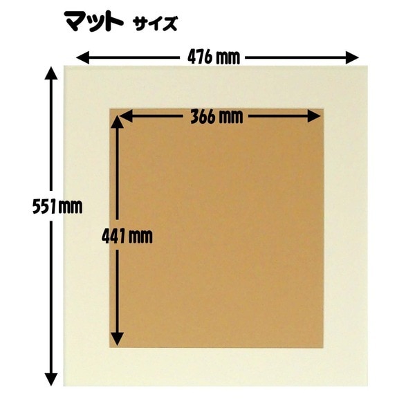 軽量水彩額縁/フレーム F8号/ホワイト 壁掛けひも/UV(紫外線)カットアクリル/マット付き 化粧箱入り 8155