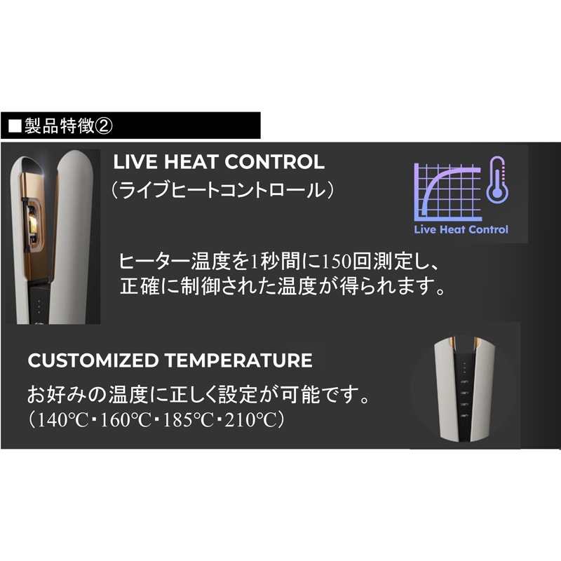 Aesty Dual Heater ヘアアイロン コードレス ホワイト MCS402-GW