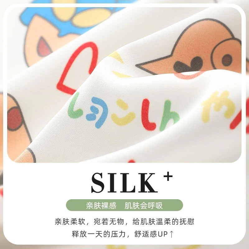 [限時優惠/最新デザイン]涼感タイプクレヨンしんちゃんカップルパジャマ夏アイス半袖男女同柄夏ホームウェアセット