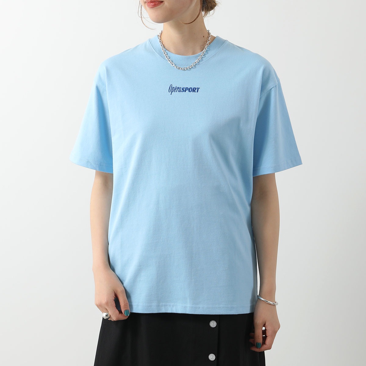 OperaSPORT オペラスポーツ 半袖 Tシャツ ARDEN T-SHIRT S60ED17 レディース コットン ロゴ刺繍 クルーネック オーバーサイズ 【mega】 OperaSPORT オペラスポーツ 半袖 Tシャツ ARDEN T-SHIRT S60ED17 レディース コットン ロゴ刺繍 クルーネック オーバーサイズ 【mega】