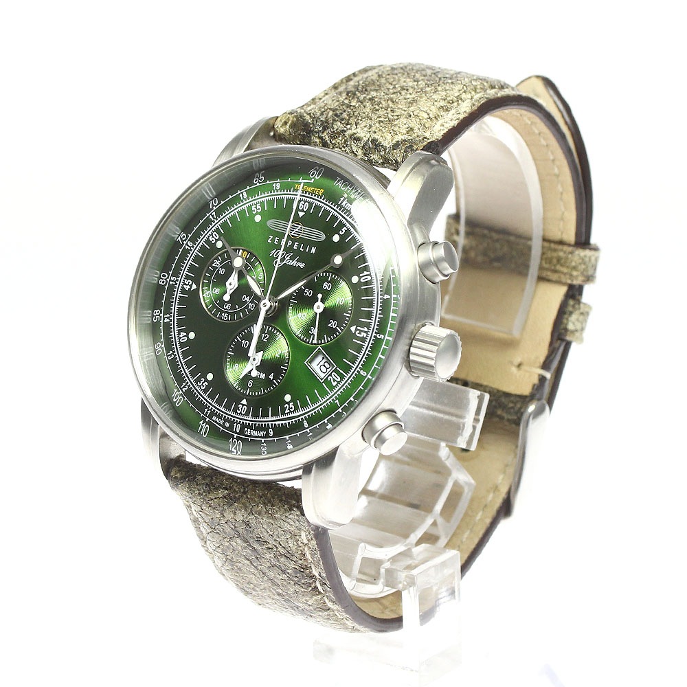 ツェッペリン ZEPPELIN 8680-4 100周年記念モデル 日本限定 クロノグラフ クォーツ メンズ 保証書付き_780274【中古】
