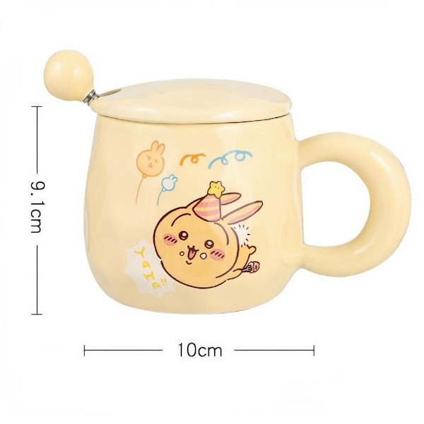 Qoo10] ちいかわ カップ 3点セット 蓋つき マ