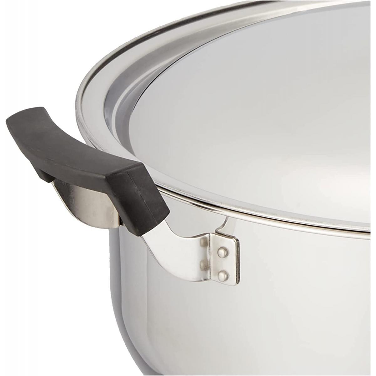 ベストコ 郷の味鍋 36cm ステンレス 鍋 ND-6019 両手鍋 IH オール熱源対応 ミラー仕上げ 持ちやすい フタ付