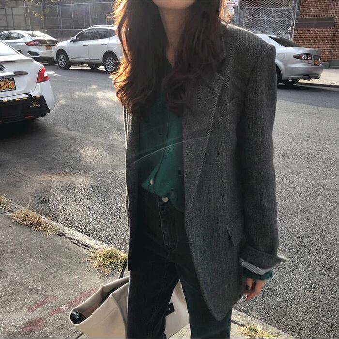 ウール混 入学式 ママスーツ レディース テーラード 厚手 ジャケット 大きいサイズ おしゃれ 卒業式 母 卒園式 入園式 セレモニー 七五三 お宮参り 母親 ママ フォーマル かっこいい グレー 春