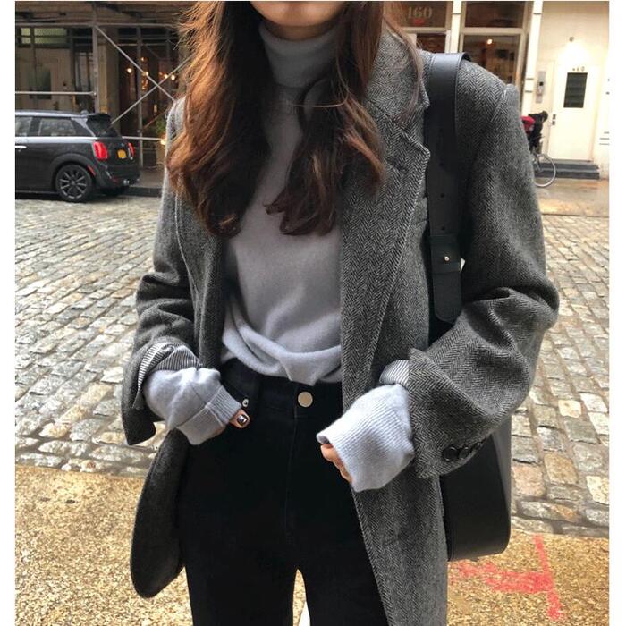 ウール混 入学式 ママスーツ レディース テーラード 厚手 ジャケット 大きいサイズ おしゃれ 卒業式 母 卒園式 入園式 セレモニー 七五三 お宮参り 母親 ママ フォーマル かっこいい グレー 春