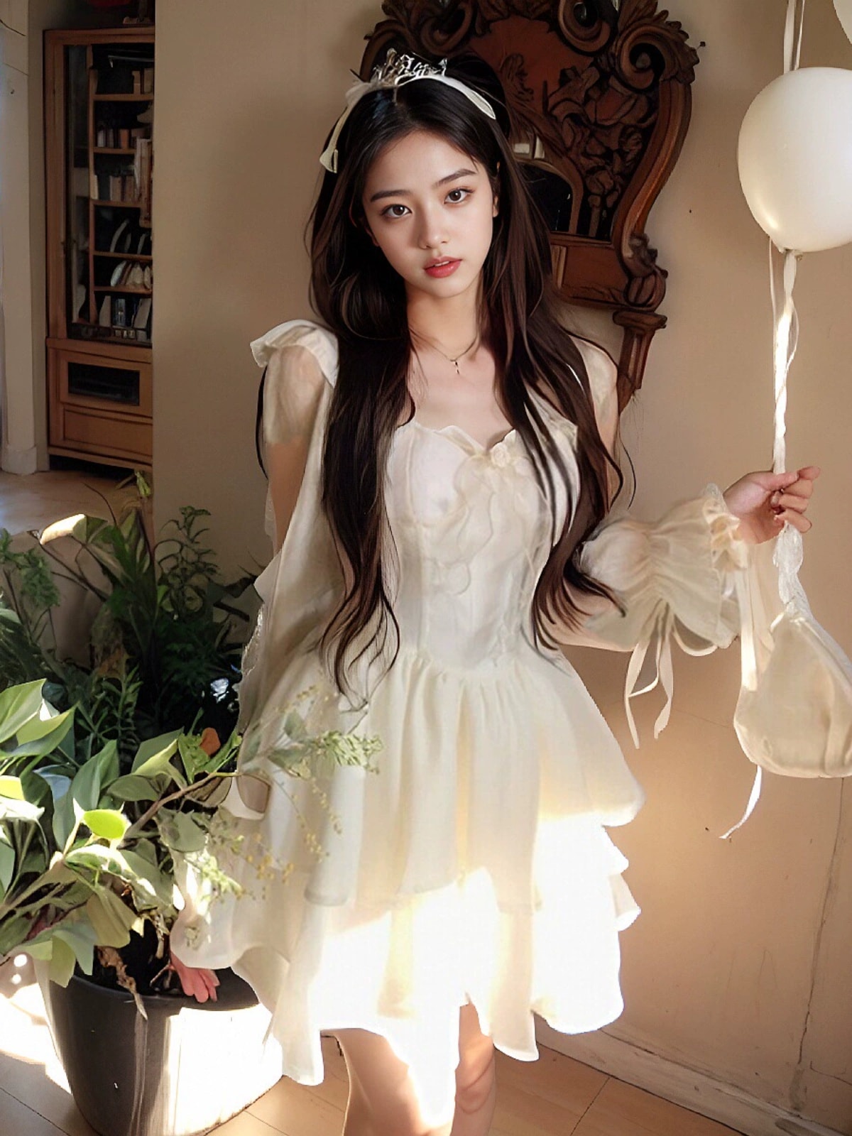 妖精の妖精フローラルドレス2020春と夏の新しい 妖精ドレス🧚‍♀️ 中国のトップロリィタモデル 謝安然ちゃんの