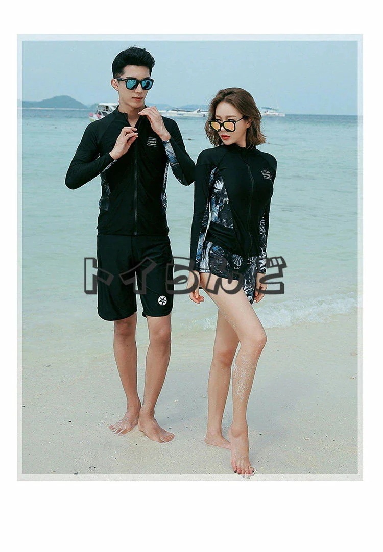 【7月の新作特典】フィットネス 水着 メンズ ラッシュガード 水着 ペア カップル 水着 体型カバー レディース お揃い セットアップ 長袖 競泳水着 練習用 大きいサイズ フィットネス水着 ショート