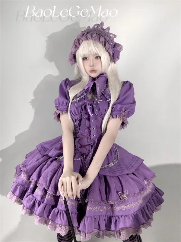 ロリータドレス ゴシック JSK エレガント 可愛い ドレス コントラクトクロス 編み上げ 綺麗 pattayablatt.com