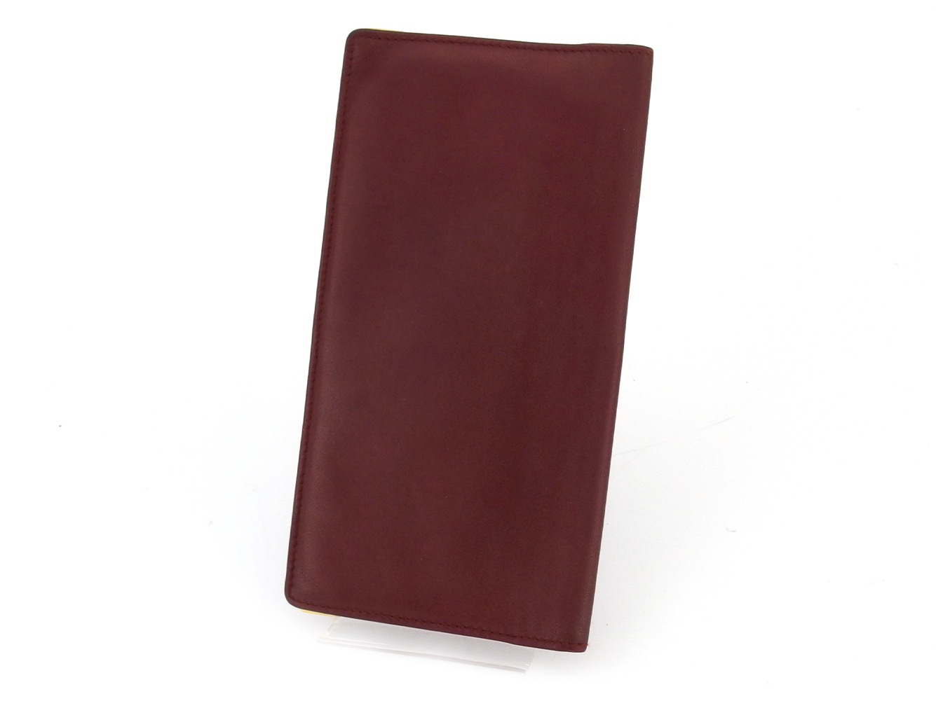 長札入れ 札入れ マストライン レディース メンズ ボルドー ゴールド 中古