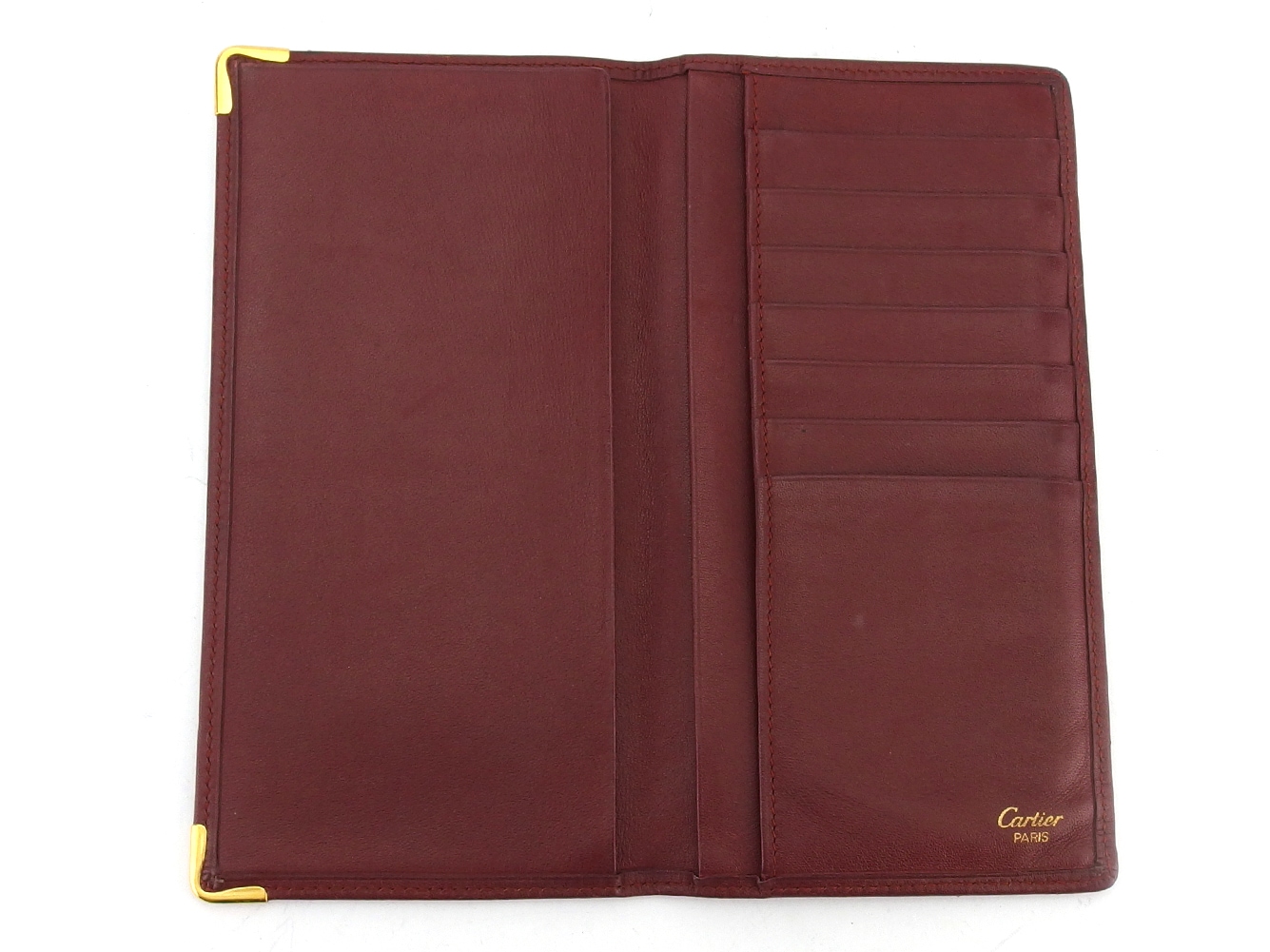 長札入れ 札入れ マストライン レディース メンズ ボルドー ゴールド 中古