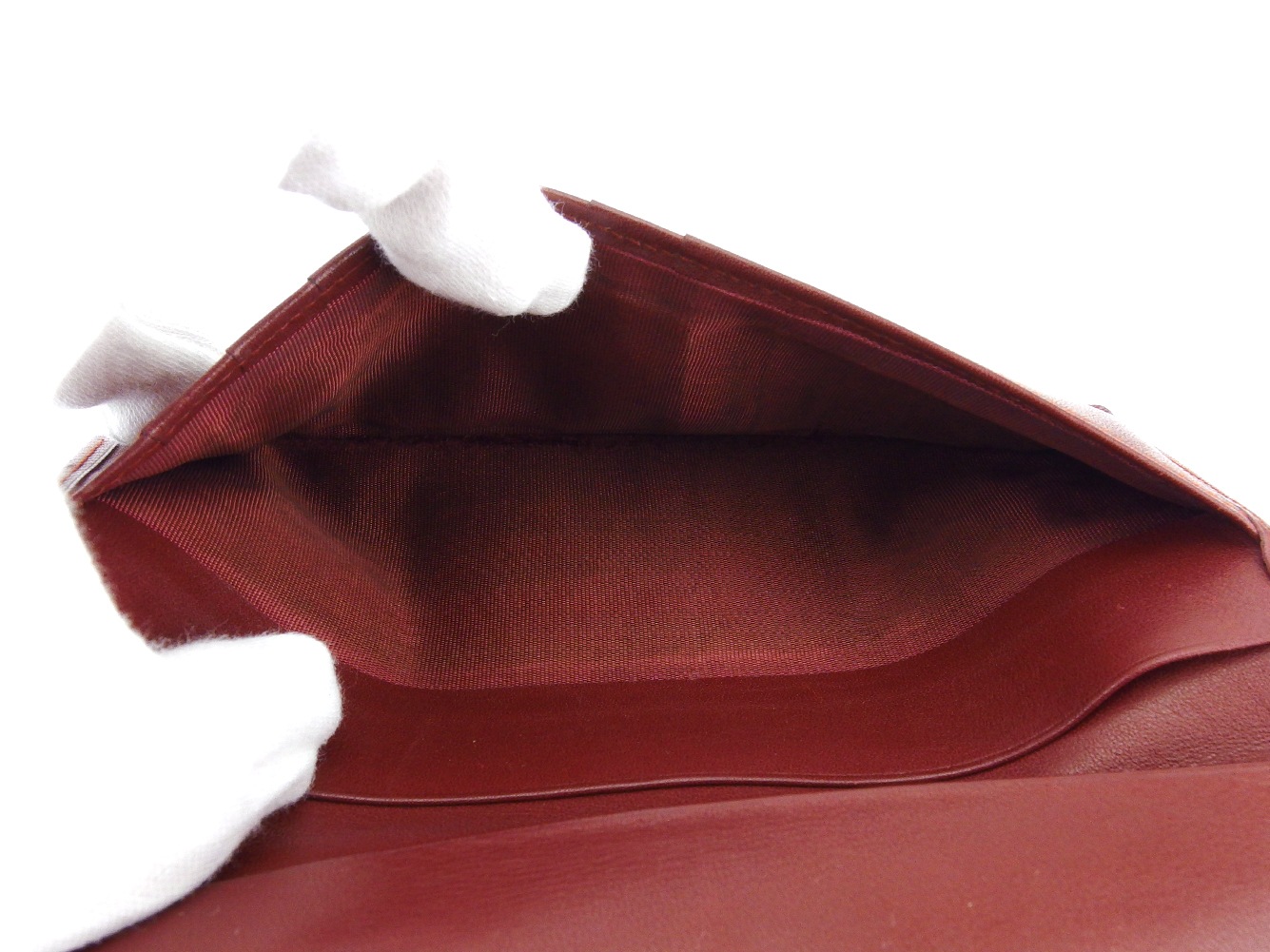 長札入れ 札入れ マストライン レディース メンズ ボルドー ゴールド 中古