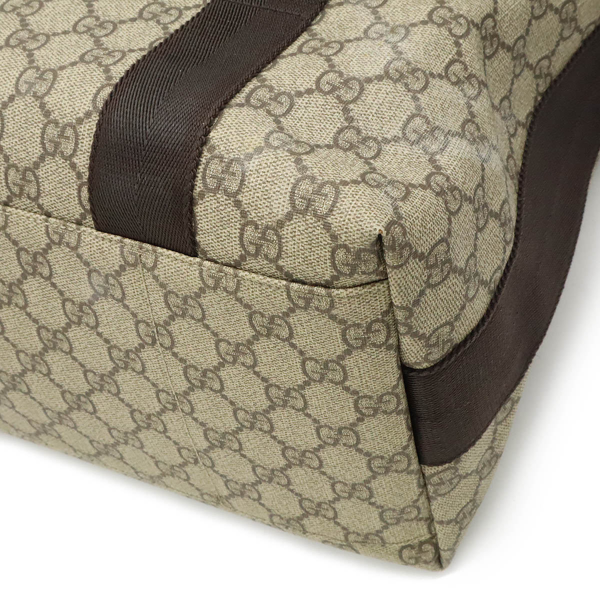 GGプラス メッセンジャーバッグ ショルダーバッグ 斜め掛け PVC レザー ベージュ ダークブラウン 茶 12237 GGプラス メッセンジャーバッグ ショルダーバッグ 斜め掛け PVC レザー ベージュ ダークブラウン 茶 12237