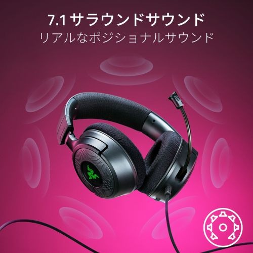Razer 【国内正規品】Razer Chroma RGB対応 有線式ゲーミングヘッドセット（ブラック） RZ0405180100R3M1