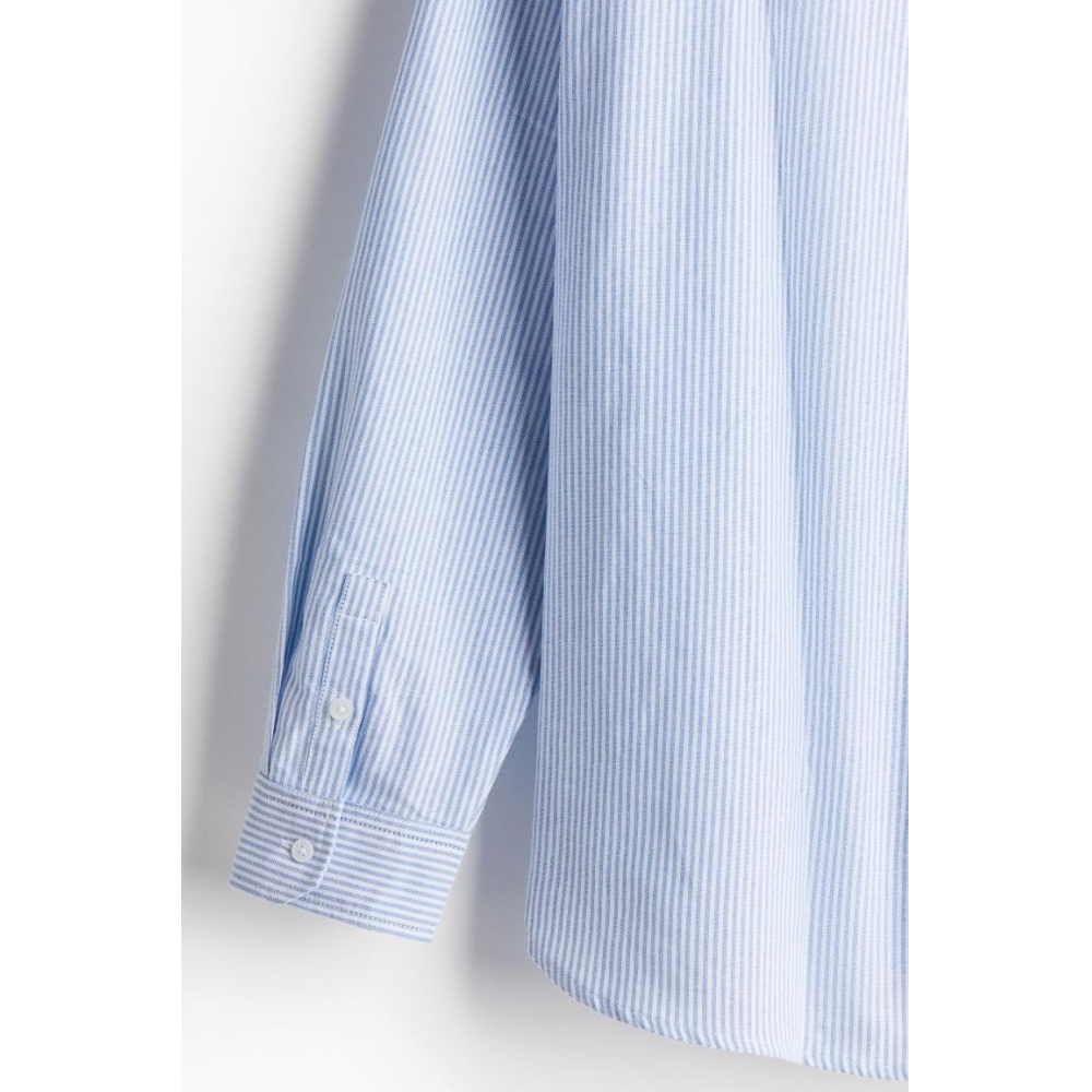 H&M ルーズフィットオックスフォードシャツライトブルー/ストライプ H&M ルーズフィットオックスフォードシャツライトブルー/ストライプ