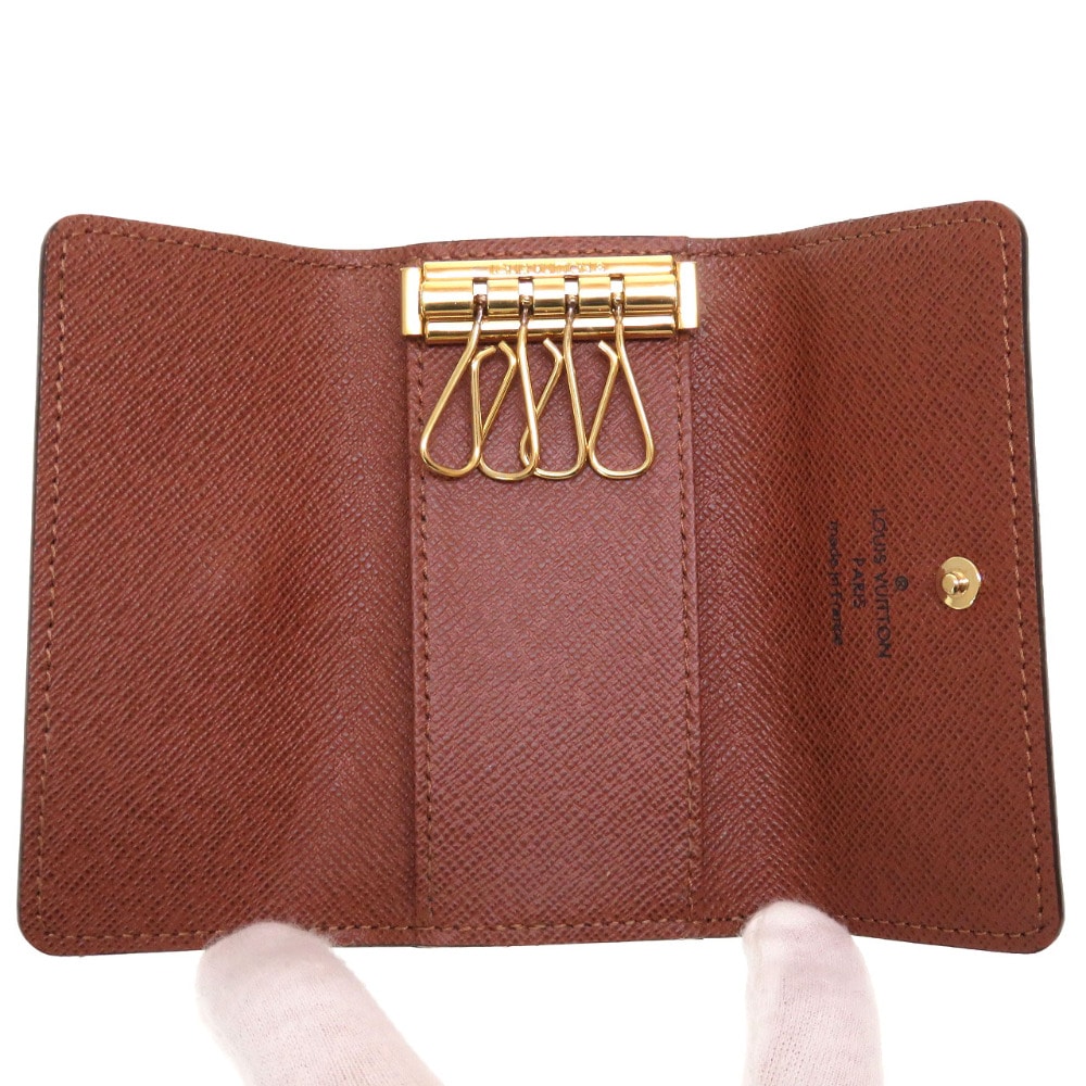 美品 4連 ミュルティクレ4 モノグラム M69517 キーケース モノグラムキャンバス/モノグラム ブラウン LV 0104【中古】 レディース