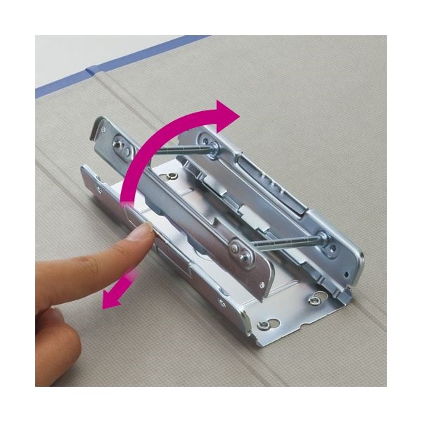 両開きパイプ式ファイル A4-E 80mmとじ 青 [x10セット]