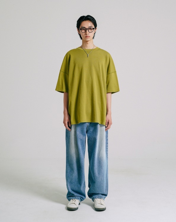 [JEMUT]★ICE TWO TUCK WASHING WIDE DENIM PANTS JEMUT] Ice Two Tuck Washing Wide Denim Pants デニム・ジーンズ