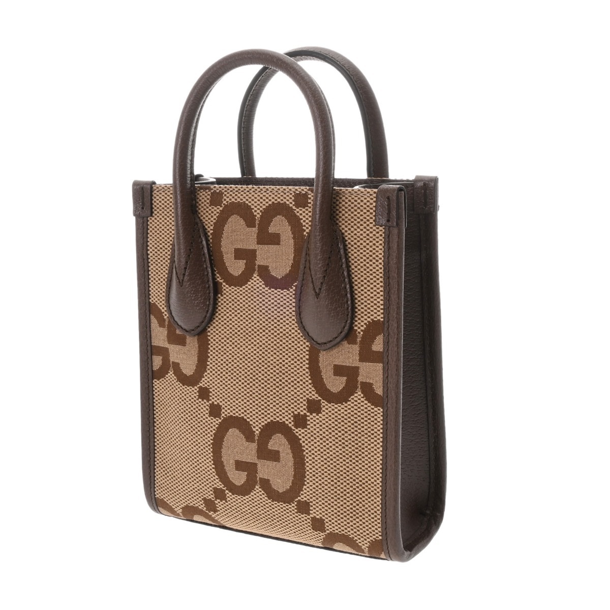 ミニ トートバッグ ジャンボGG 2WAY ベージュ/ブラウン 699406 レディース GGキャンバス レザー ハンドバッグ 新同 中古 銀蔵 ミニ トートバッグ ジャンボGG 2WAY ベージュ/ブラウン 699406 レディース GGキャンバス レザー ハンドバッグ 新同 中古 銀蔵