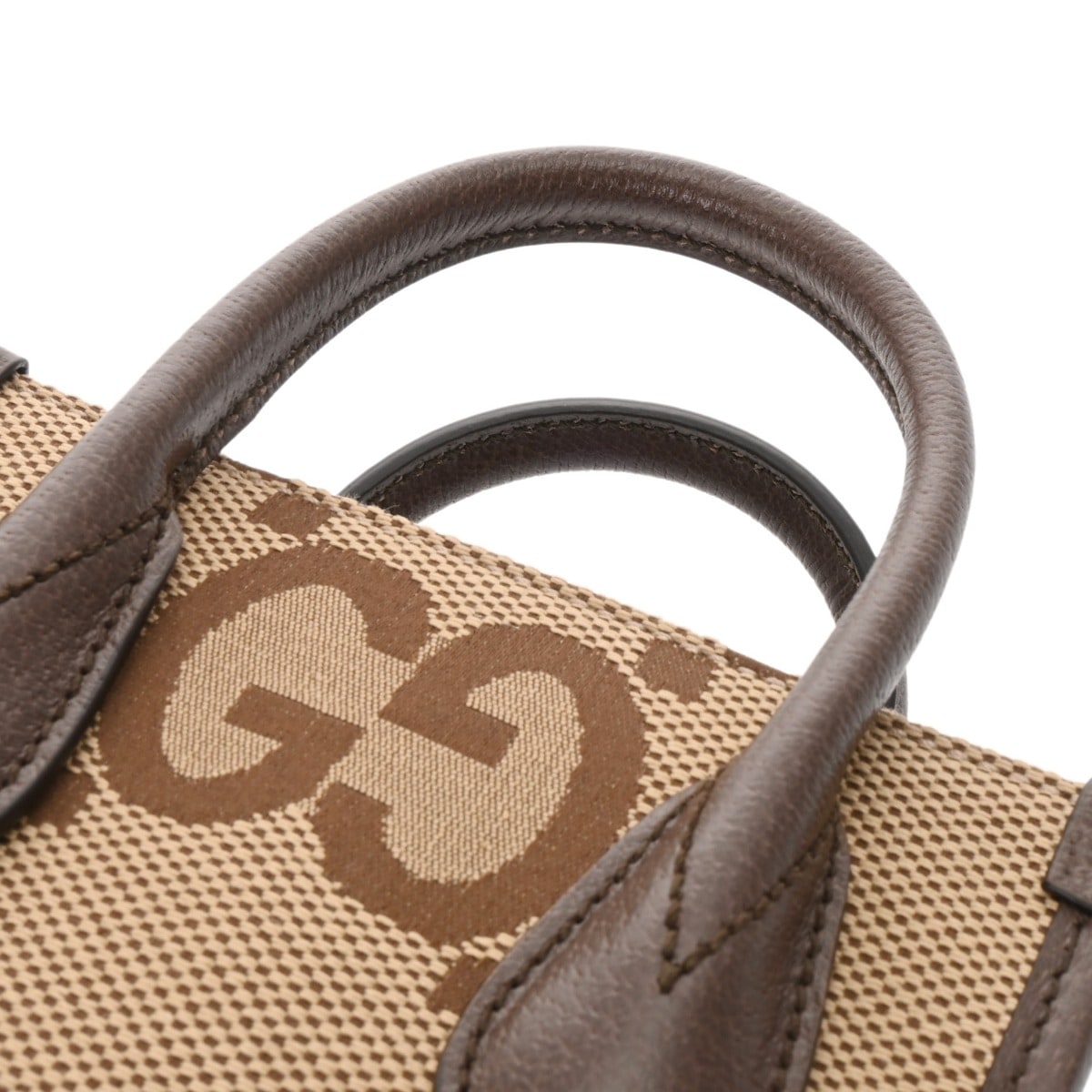 ミニ トートバッグ ジャンボGG 2WAY ベージュ/ブラウン 699406 レディース GGキャンバス レザー ハンドバッグ 新同 中古 銀蔵 ミニ トートバッグ ジャンボGG 2WAY ベージュ/ブラウン 699406 レディース GGキャンバス レザー ハンドバッグ 新同 中古 銀蔵