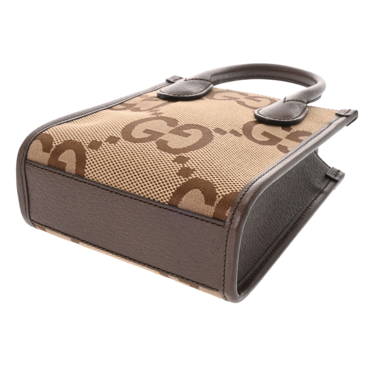 ミニ トートバッグ ジャンボGG 2WAY ベージュ/ブラウン 699406 レディース GGキャンバス レザー ハンドバッグ 新同 中古 銀蔵 ミニ トートバッグ ジャンボGG 2WAY ベージュ/ブラウン 699406 レディース GGキャンバス レザー ハンドバッグ 新同 中古 銀蔵