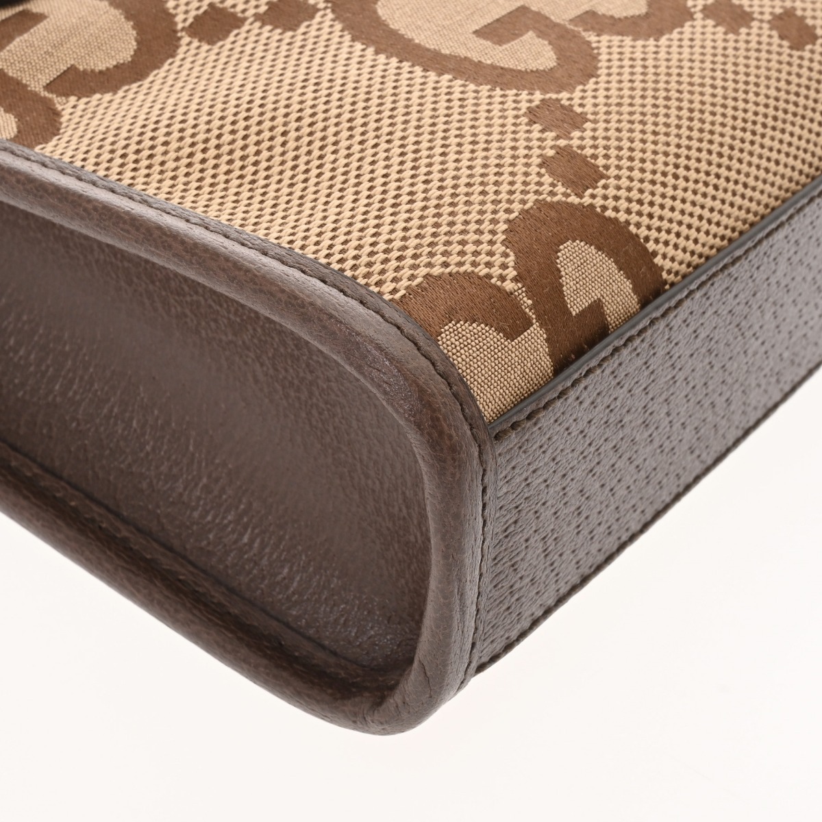 ミニ トートバッグ ジャンボGG 2WAY ベージュ/ブラウン 699406 レディース GGキャンバス レザー ハンドバッグ 新同 中古 銀蔵 ミニ トートバッグ ジャンボGG 2WAY ベージュ/ブラウン 699406 レディース GGキャンバス レザー ハンドバッグ 新同 中古 銀蔵