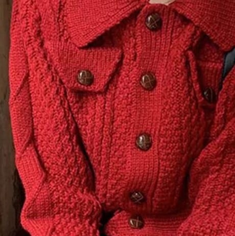 セーターカーディガン ジャケット ホワイト レッド トップス ニットソー セーター カーディガン