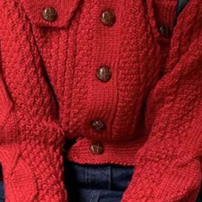 セーターカーディガン ジャケット ホワイト レッド トップス ニットソー セーター カーディガン