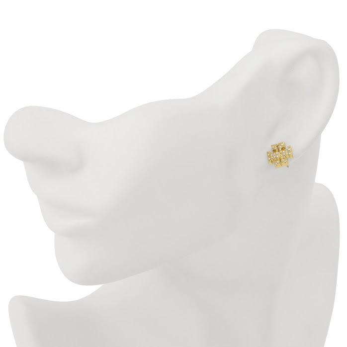 ピアス ダブルT ロゴ 53423 783 キラ パヴェ スタッズ レディース アクセサリー Kira Pave Stud Earring ゴールド